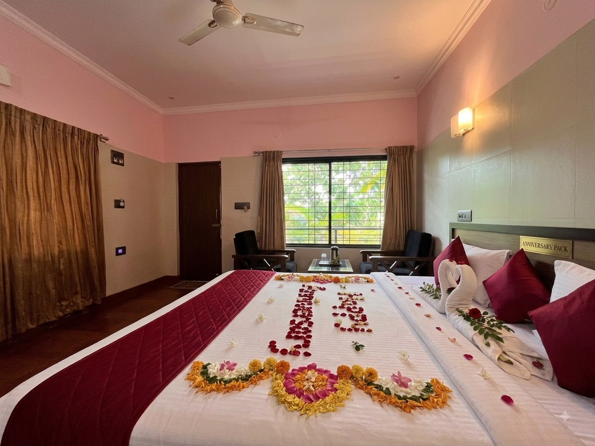 Room decorated for an anniversary at Ayu In The Hills