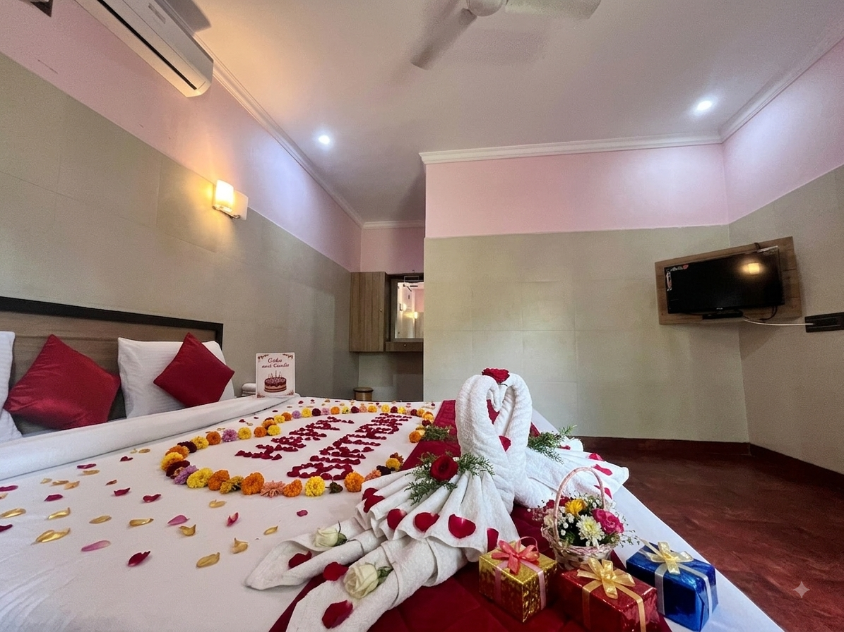 Room decorated for a birthday celebration at Ayu In The Hills